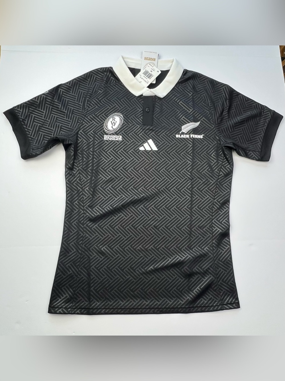 Adidas Women's RWC 2025 BLACK FERNS HOME JERSEY New Zealand Size Medium